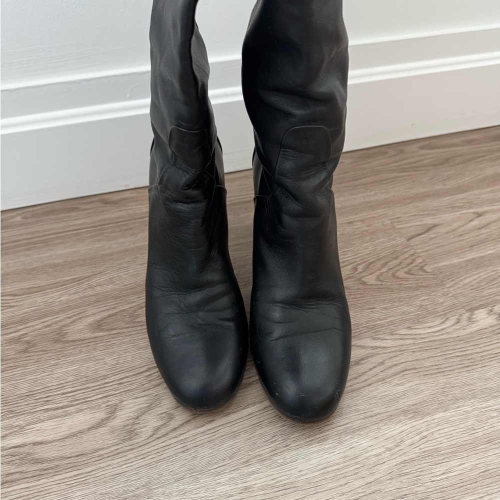 Leather knee high boots - Picture 4 of 5